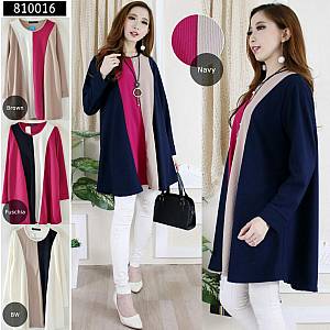 H2 Kemeja Oversize Sleeve Lis Katun 811029