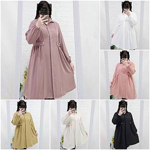 Tunik Kemeja Miyabi Silky Variasi Belt Pinggang