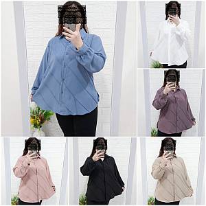 Blouse Atasan variasi lipatan klep tipis miyabi si