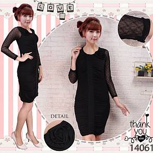 dress 14061 hitam